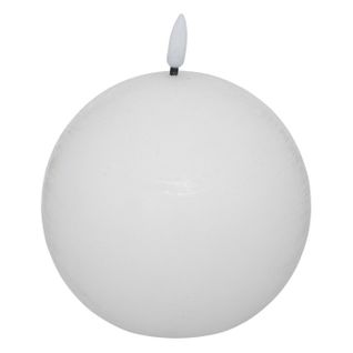 Bougie Boule à LED "molia" 10cm Blanc