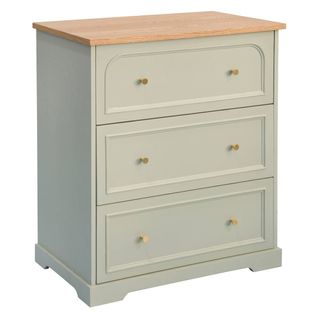 Commode 3 tiroirs vert Mohea 72x39x81 Cm