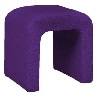 Pouf Bouclé Sevi Deep Violet - 41x35.5x43 Cm