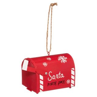 Sujet De Noël Boîte Aux Lettres "soir" 10cm Rouge