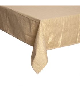 Nappe En Coton Imprimé Lurex Doré 140 X 240 Cm