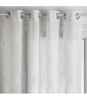 Voilage Jacquard Blanc Enzo 140 X 260 Cm