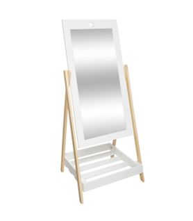 Miroir et Tablette Enfant "a Poser" 102cm Blanc