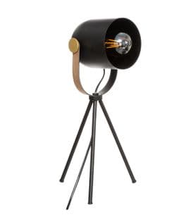 Lampe Trépied En Métal Noir H 45 Cm