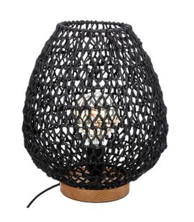 Lampe À Poser En Métal Et Noir H 35.5 Cm