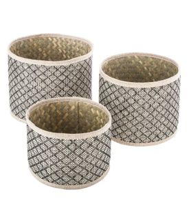 Set De 3 Paniers De Rangement Rond En Osier Nomade