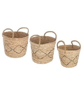 Set De 3 Paniers De Rangement En Osier Nomade