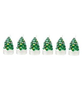 Lot De 5 Bougies Décorées Noël H 5.6 Cm