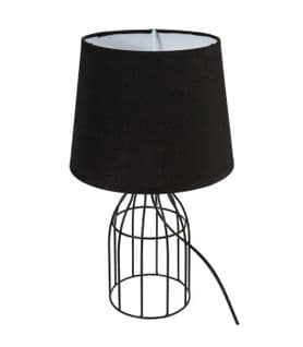 Lampe à Poser En Métal Filaire Noir H 35 Cm