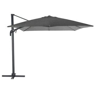 Parasol Décentré Eléa Inclinable Rectangulaire Oléfine Anthracite Hespéride - Anthracite