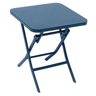 Table D'appoint Pliante 40x40 Greensboro Bleu Indigo Hespéride - Bleu Indigo