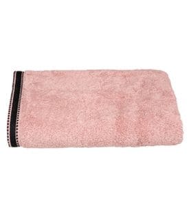 Drap De Bain En Coton Rose Tissu Éponge 70 X 130 Cm