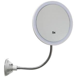 Miroir à LED Flexible "ventouse" 43cm Blanc