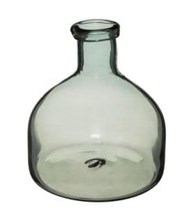 Vase Large Fond En Verre Gris H 20 Cm