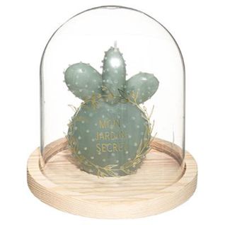 Bougie Avec Cloche En Verre "jardin" 145g Vert