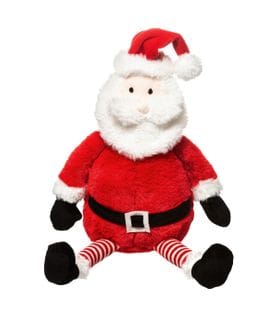 Peluche Père Noël Traditionnel En Habit Rouge Et Blanc H 35 Cm