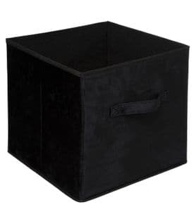 Boite De Rangement En Velours Noir 31 X 31 X 31 Cm