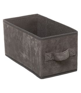 Boîte De Rangement En Velours Gris Foncé 15 X 31 X 15 Cm