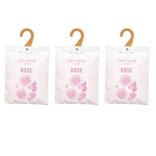 Lot De 3 Cintres Parfumés "accro" 14cm Rose