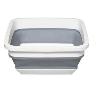 Bassine Carrée "rétractable" 8l Blanc et Gris