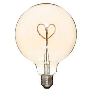Ampoule LED Design "cœur" 17cm Ambre