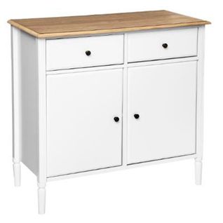 Buffet 2 Portes et 2 Tiroirs "solen" 88cm Blanc