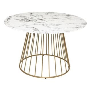 Table De Repas Ronde Design "rayo" 120cm Blanc
