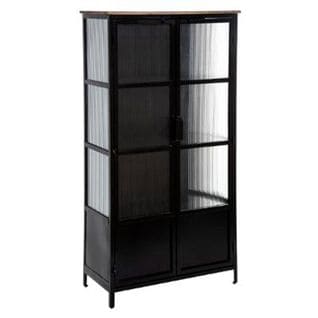 Vitrine 2 Portes Design "tibo" 160cm Noir