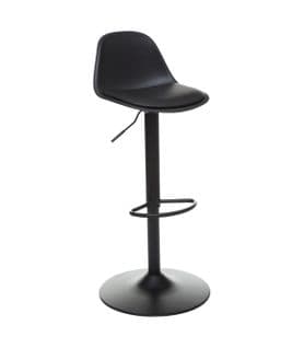 Tabouret Chaise De Bar Noir Hauteur Ajustable