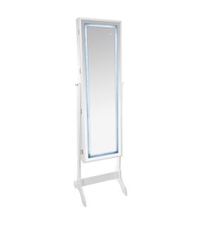 Armoire bijoux LED H. 156 cm BETTANY Blanc