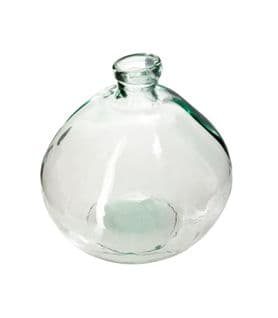 Vase Rond En Verre Recyclé Transparent H 23 Cm