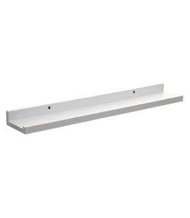 Étagère Murale Flottante Coloris Blanc L 58 Cm Idéal Pour Tableau et Cadre Photo