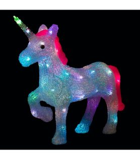 Déco Lumineuse Licorne 40 LED à Variation De Couleur H 40 Cm