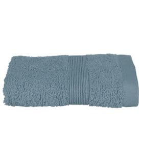 Serviette De Toilette En Coton Bleu Orage Tissu Éponge 30 X 50 Cm