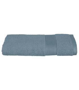 Serviette De Toilette En Coton Bleu Orage Tissu Éponge 50 X 90 Cm