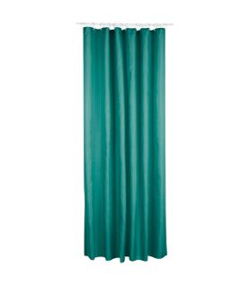 Rideau De Douche Vert Émeraude 180 X 200 Cm Anneaux Inclus