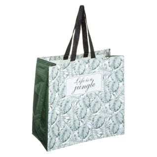 Sac De Shopping Imperméable "jungle" 45cm Menthe