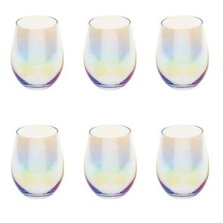 Lot De 6 Gobelets En Verre "fantasy" 54cl Transparent