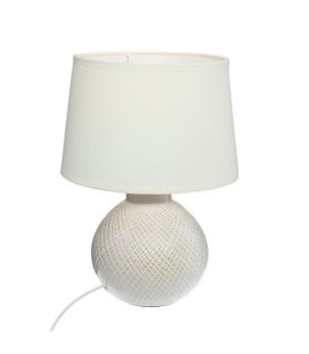 Lampe à Poser Pied Boule En Céramique H 28.5 Cm