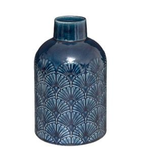 Vase En Céramique Décor En Relief H 21,7 Cm