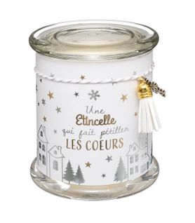 Bougie Parfumée Pot En Verre Imprimé Avec Déco 265 G