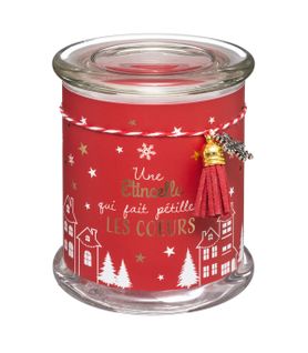 Bougie Parfumée Pot En Verre Imprimé Avec Déco 265 G