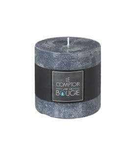 Bougie Ronde Rustique Gris D 10 Cm