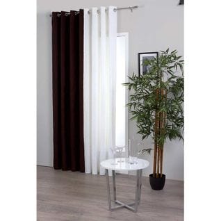 Rideau "satin" 140x260cm Choco