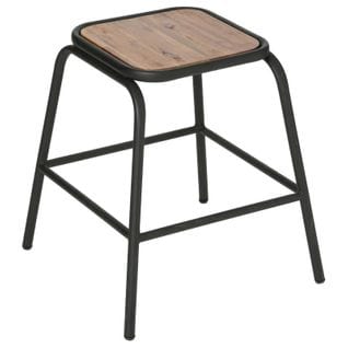 Tabouret Edena Bois Métal Atmosphera - Noir