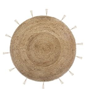 Tapis Décoratif Rond En Jute Et Lurex D 80 Cm