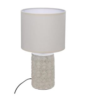 Lampe à Poser En Céramique Beige Avec Motif H 34 Cm