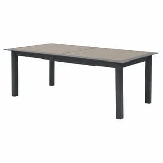 Table De Jardin Extensible 12 Personnes Effet Bois Allure - L. 216/316 Cm - Gris