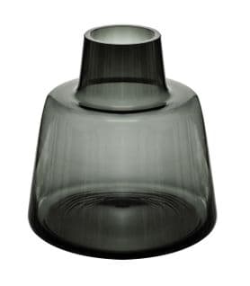 Vase Épaule En Verre Gris H 23 Cm