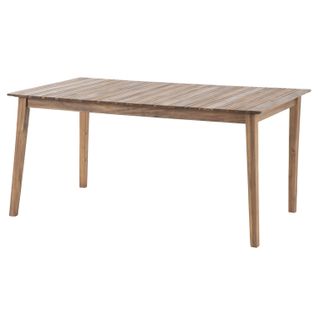 Table De Jardin En Bois 6 Personnes - L. 160 X H. 75 Cm - Beige